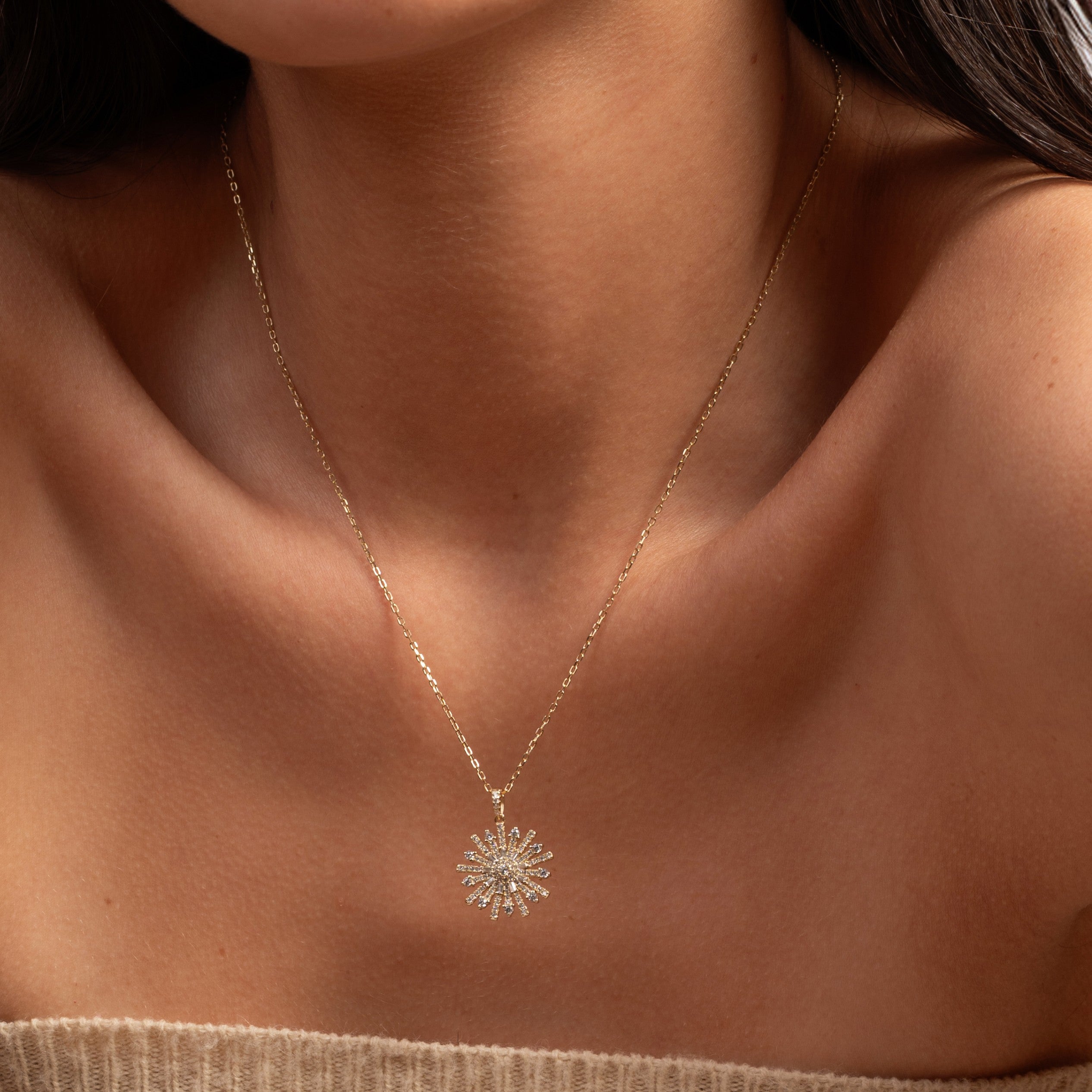 <tc>قلادة Zirconia Starburst</tc>