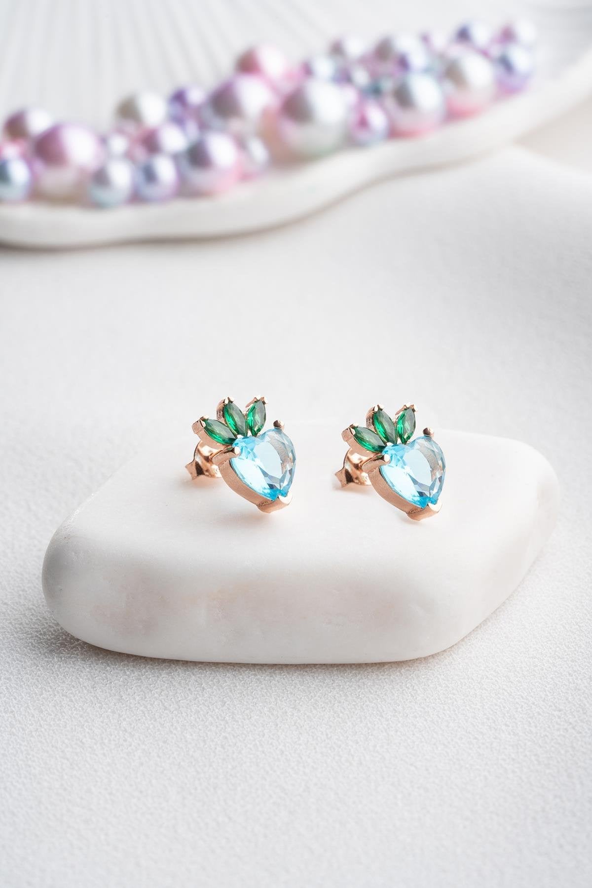 Strawberry Woman's Earring  925 Sterling Silver with 18k rose gold plating IARTSY SILVER