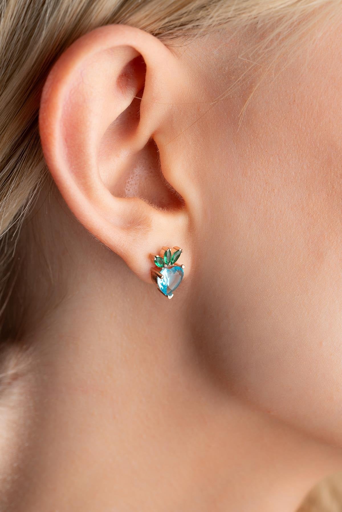 Strawberry Woman's Earring  925 Sterling Silver with 18k rose gold plating IARTSY SILVER