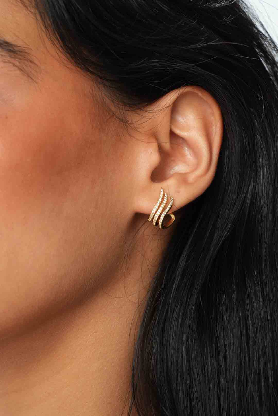 Girls Math Zircon Earrings