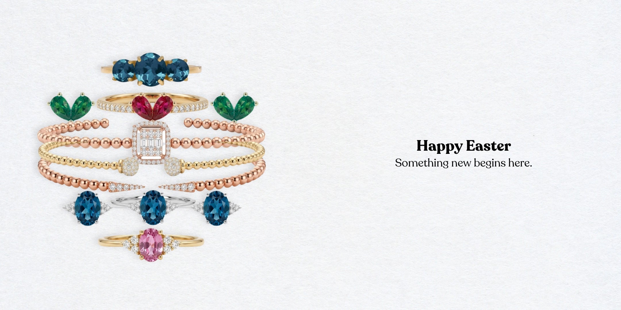 Happy Easter  New - ARTSY SILVER