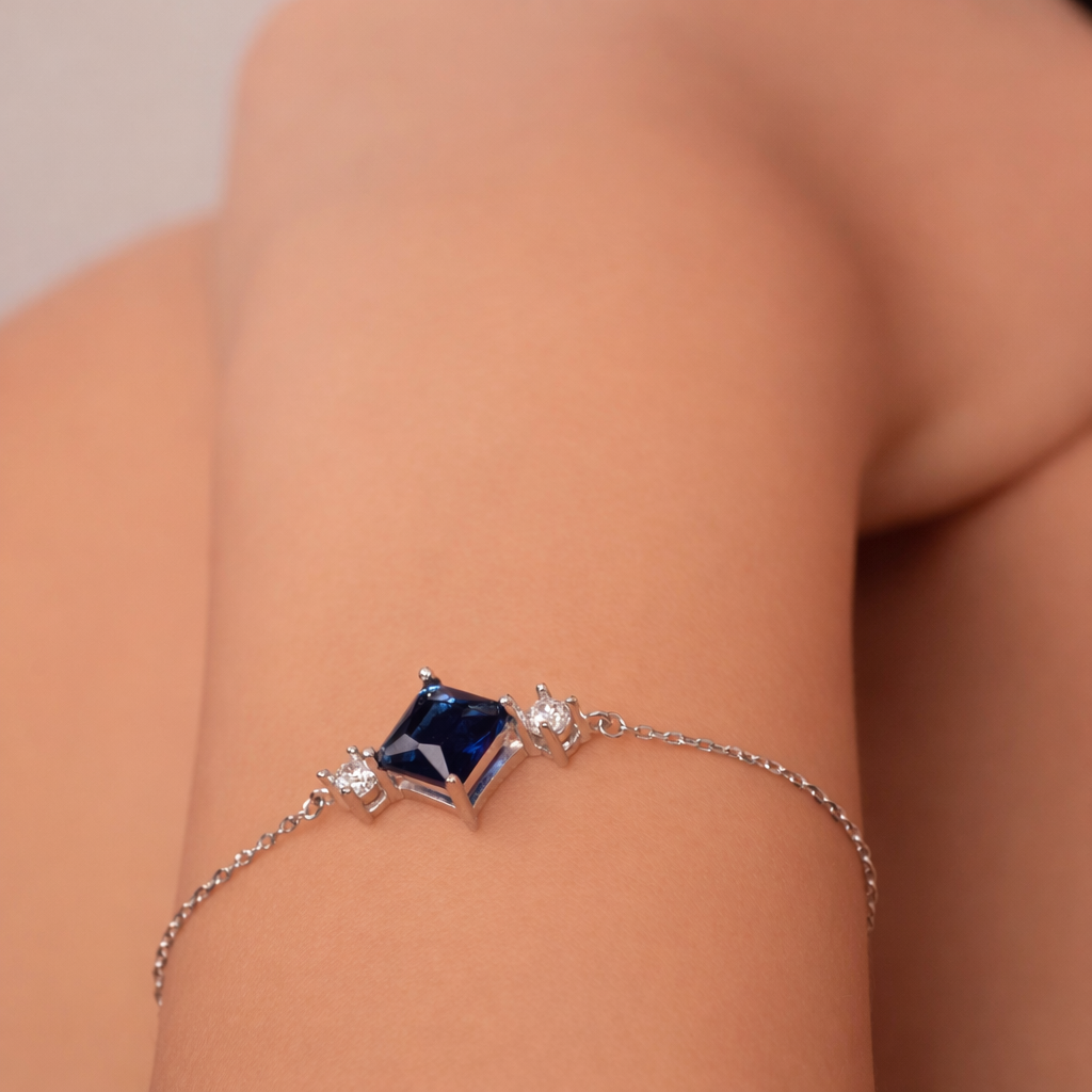 Blue sapphire stone bracelet