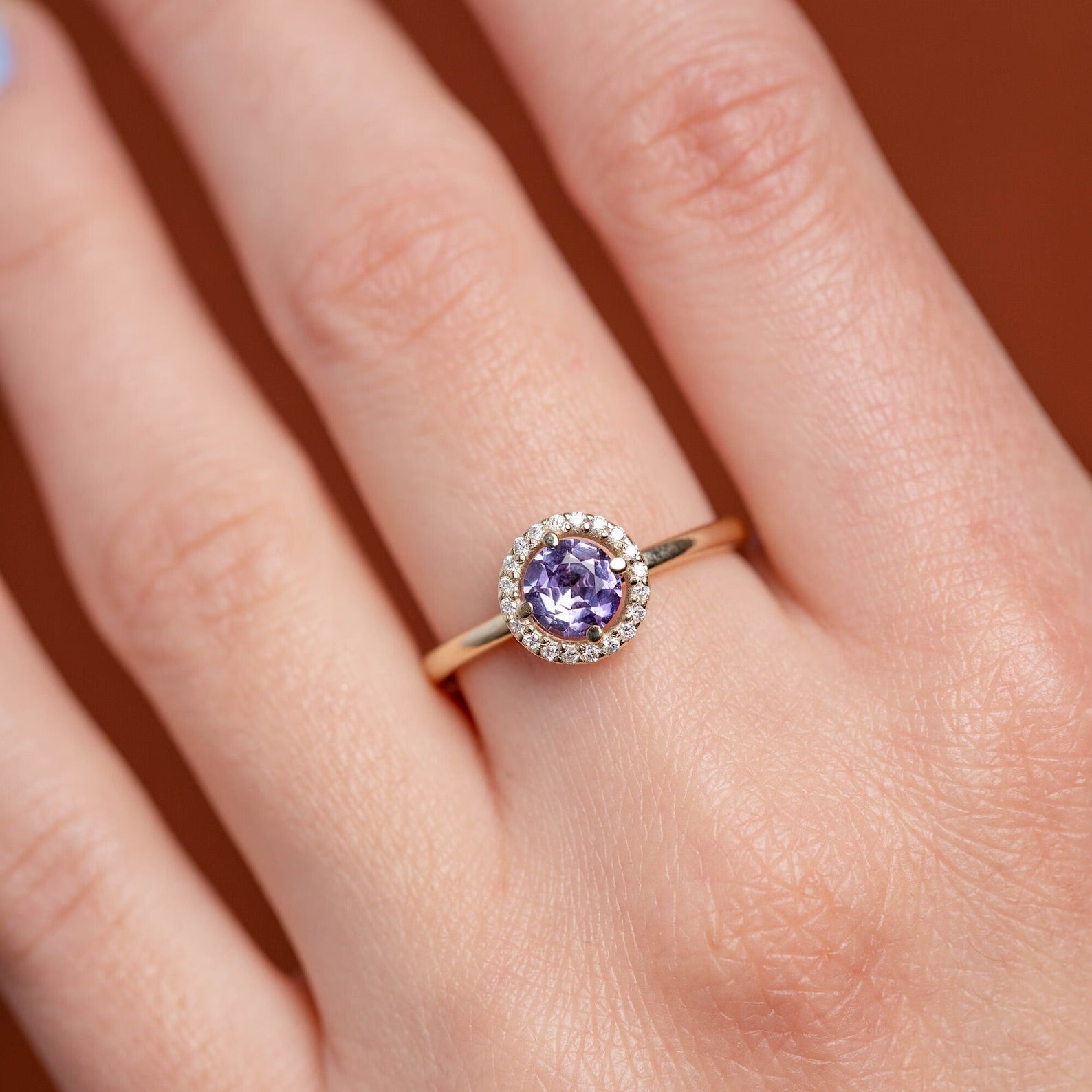 Candy Amethyst Promise Ring - ARTSY SILVER
