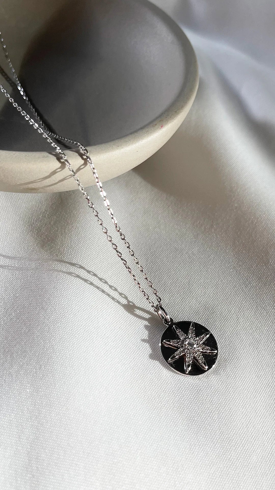 Luck Pole Star Silver Necklace