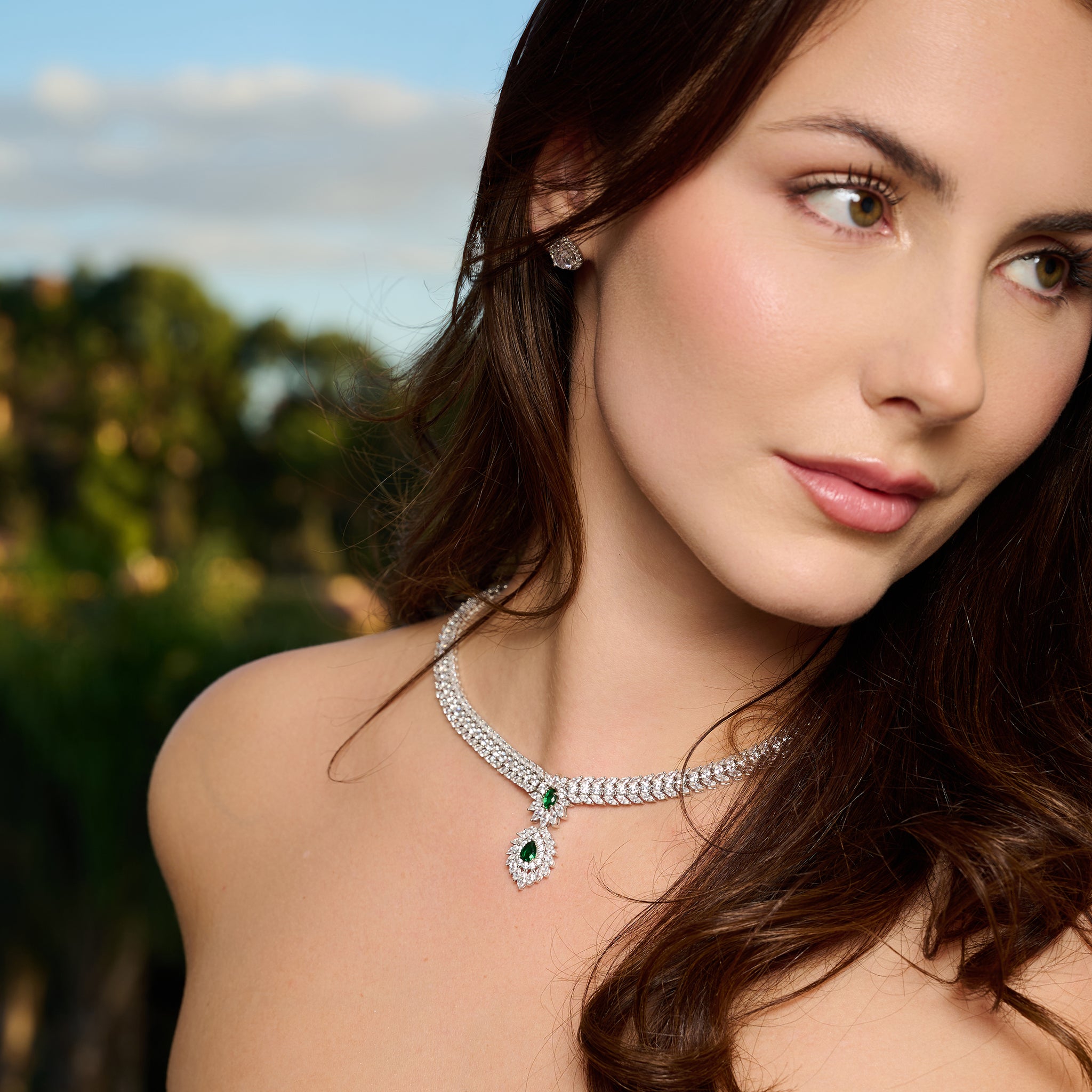 Éclat Verdélia Necklace - ARTSY SILVER