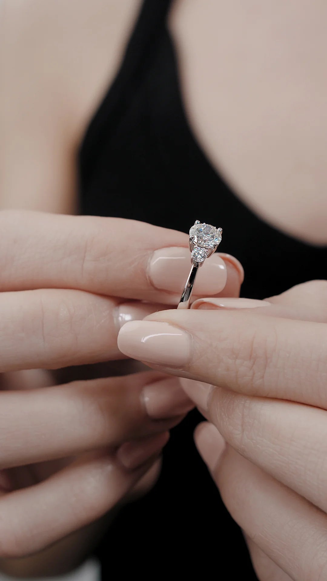 Dancing Ballerina Zircon Promise Ring - ARTSY SILVER