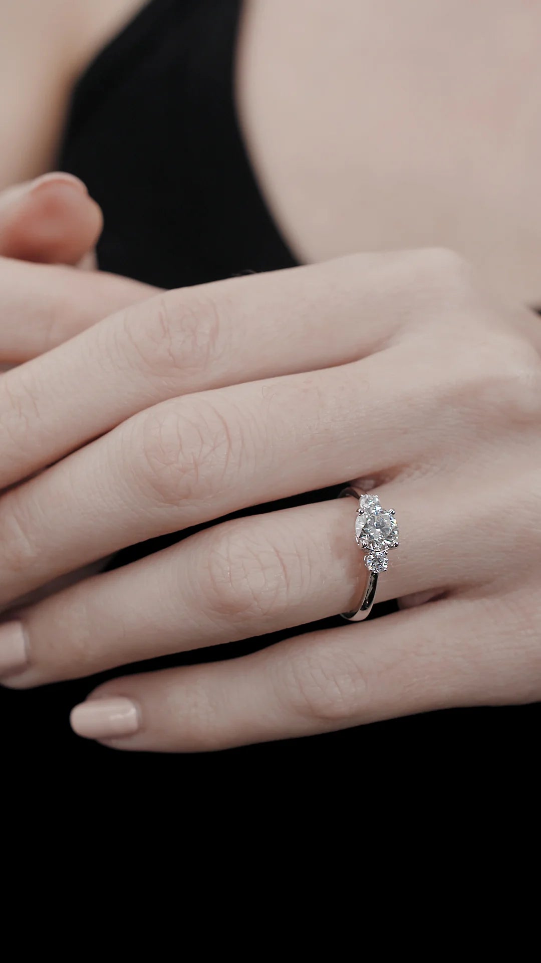 Dancing Ballerina Zircon Promise Ring - ARTSY SILVER