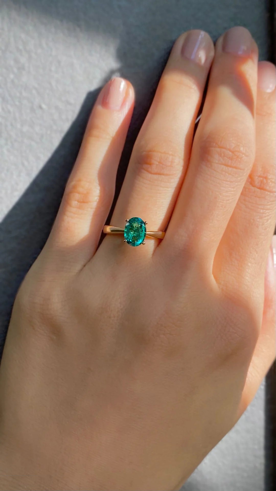 Emerald Stardust Ring - ARTSY SILVER
