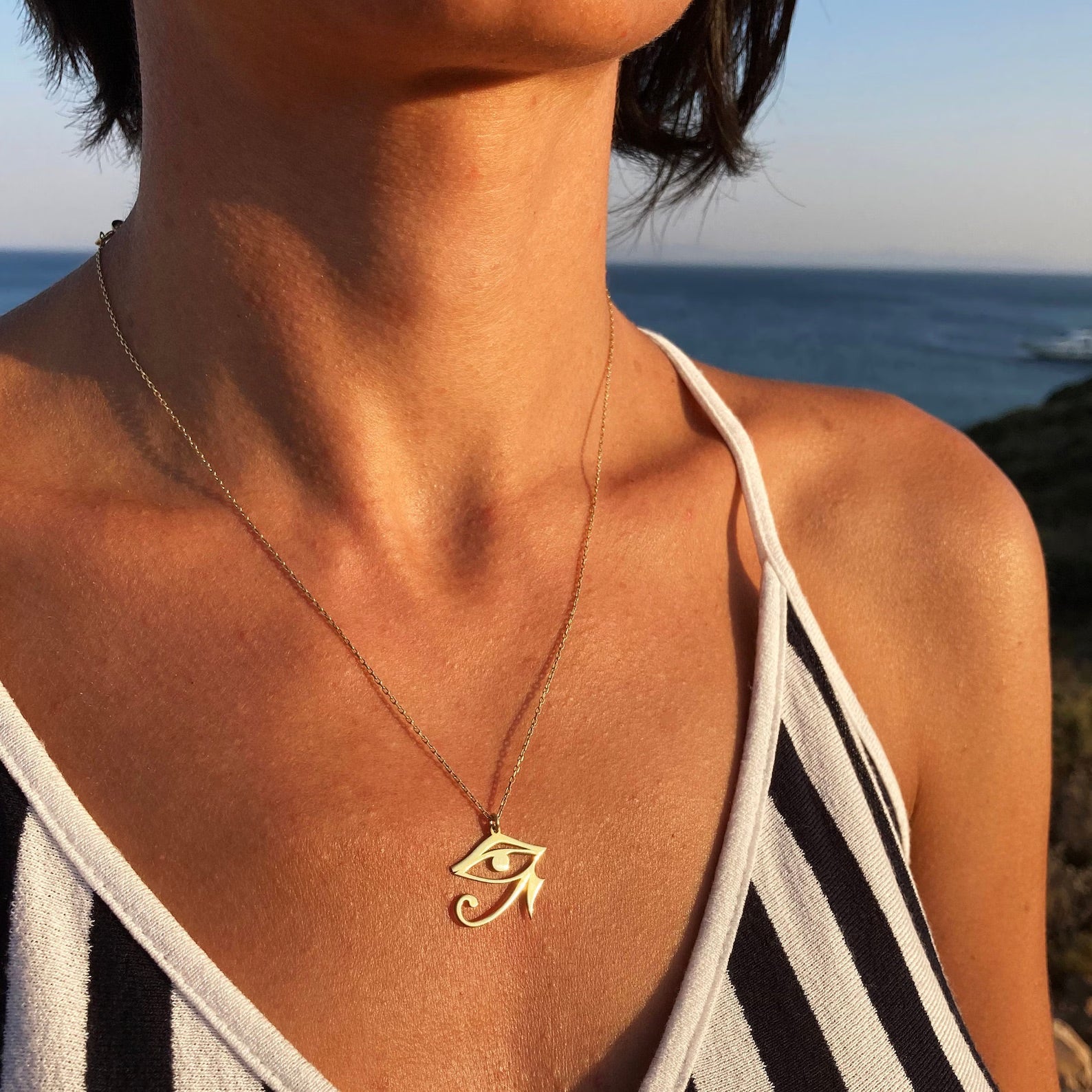 The Pharaonic Eye Necklace - ARTSY SILVER