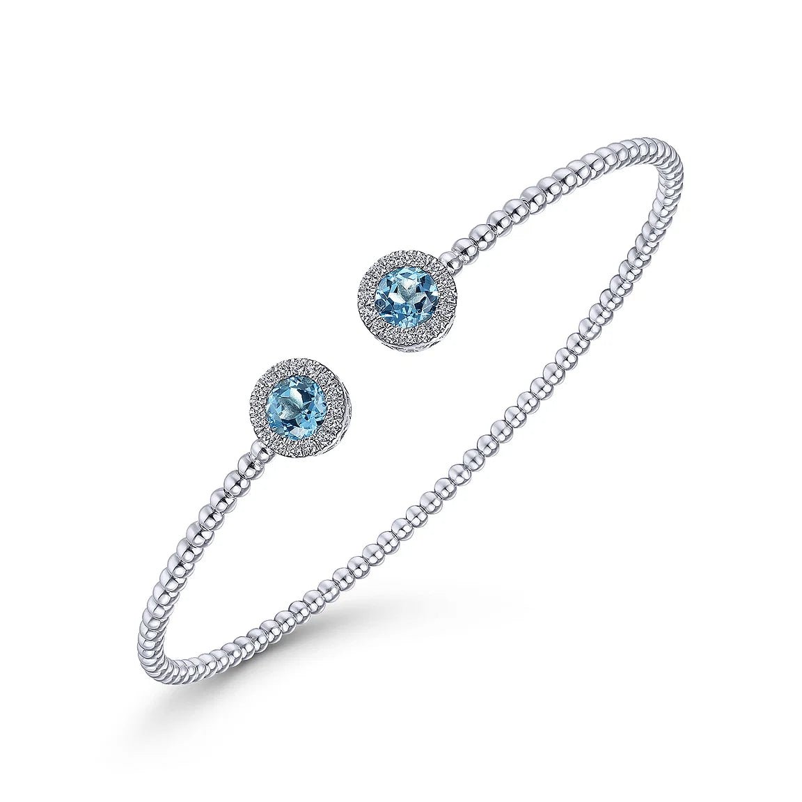 Eyes Of The Ocean Bangle - ARTSY SILVER