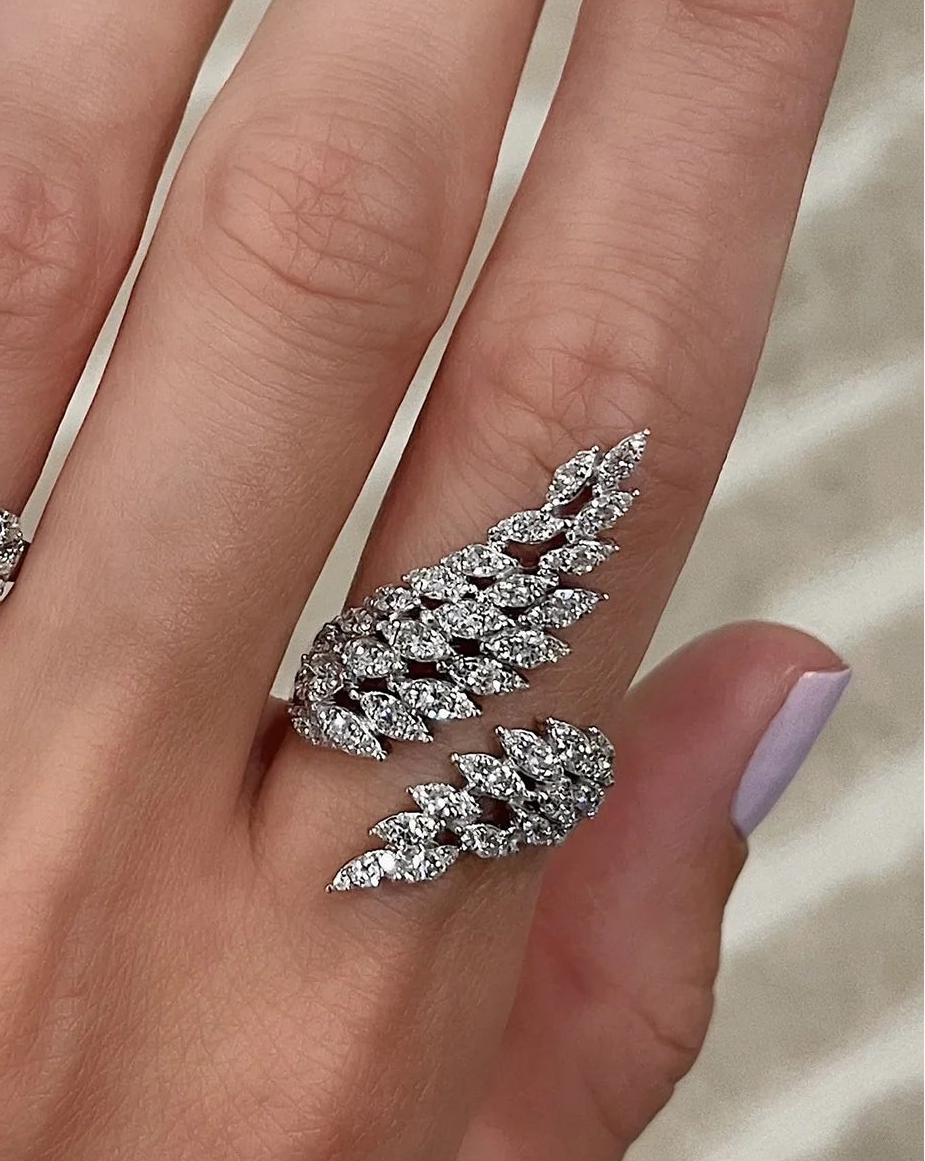 Angel Blooming Wrap Zircon Ring