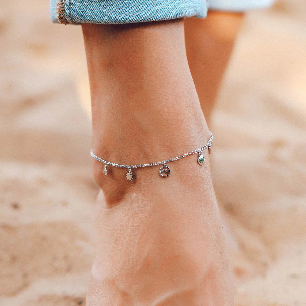 Five Beach Babe Charms Anklet