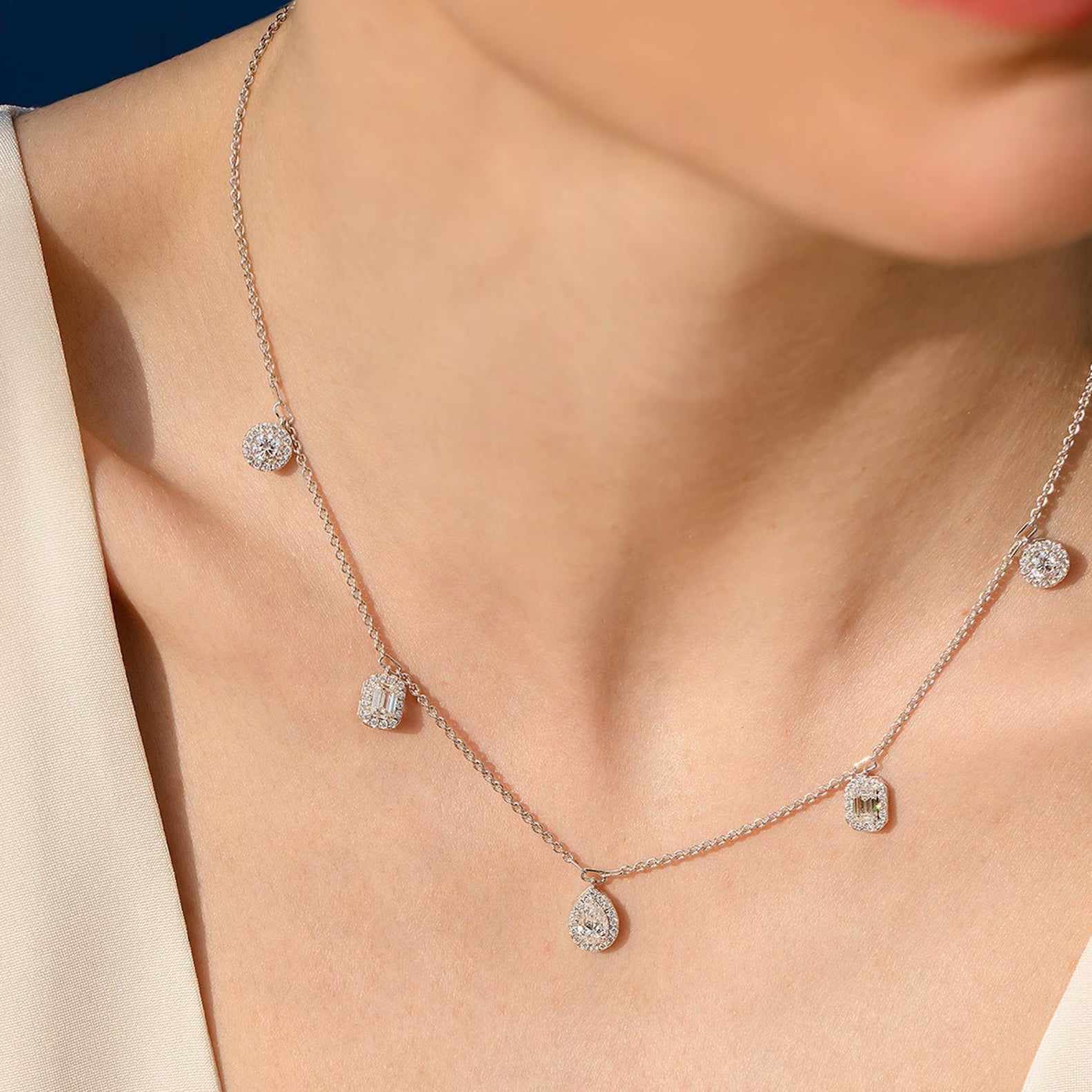 Frosting Mix Shapes Necklace - ARTSY SILVER