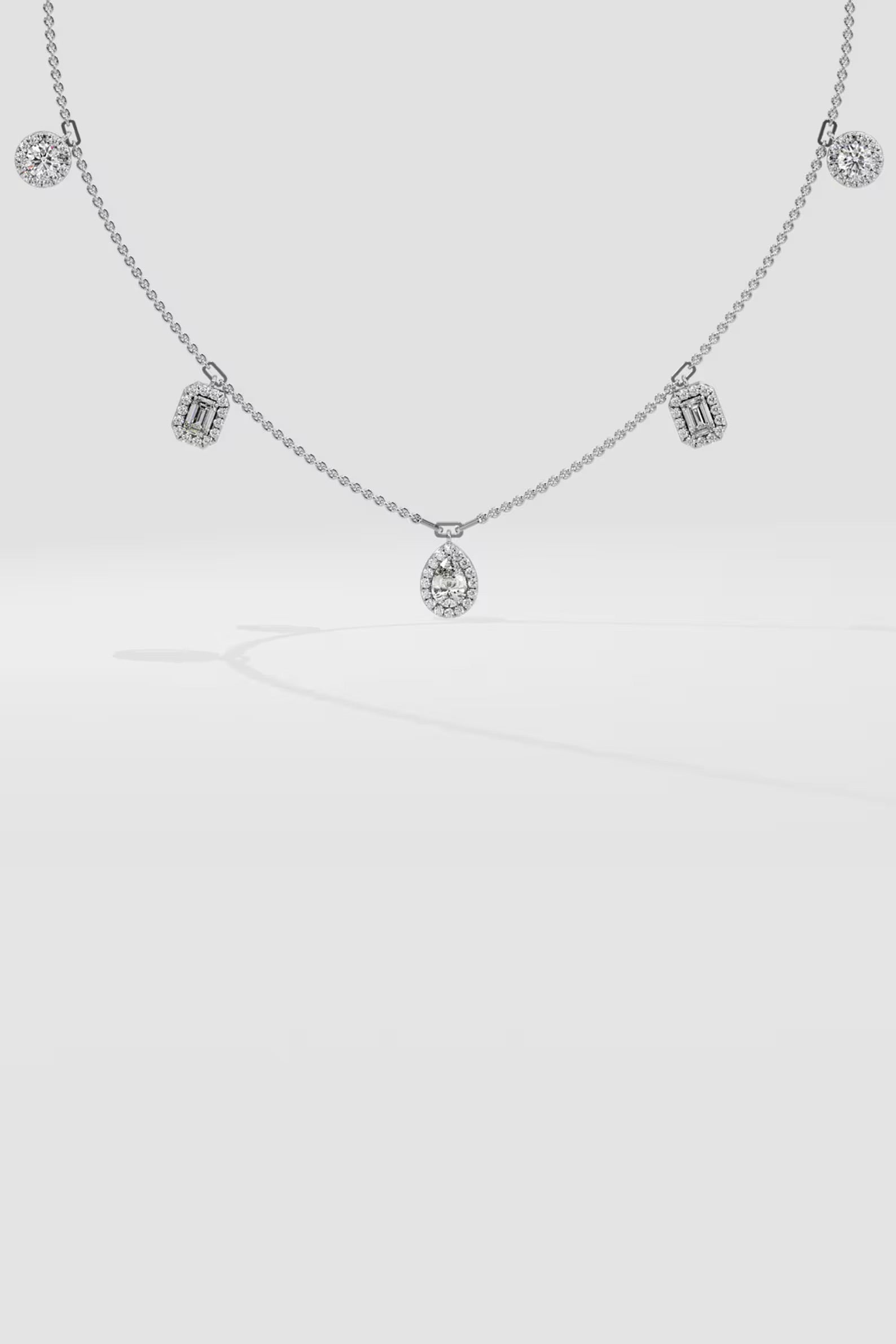 Frosting Mix Shapes Necklace - ARTSY SILVER