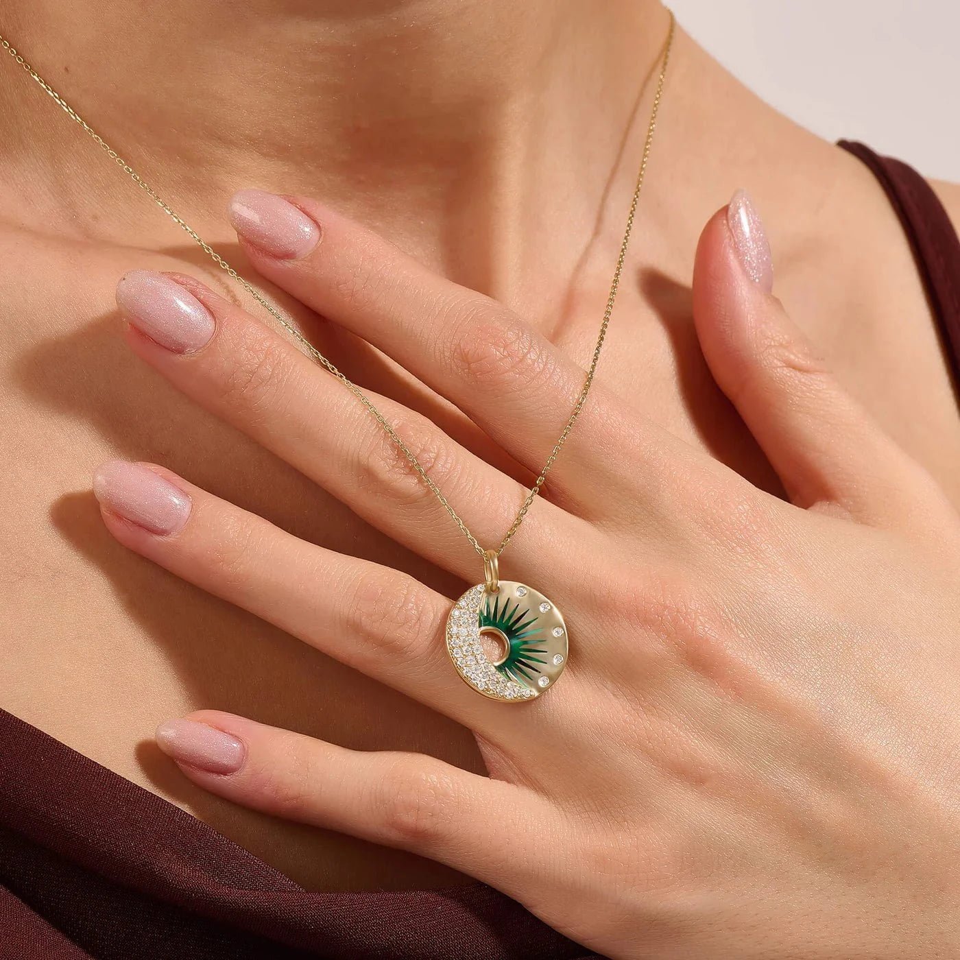 Shine On Enamel Necklace - ARTSY SILVER