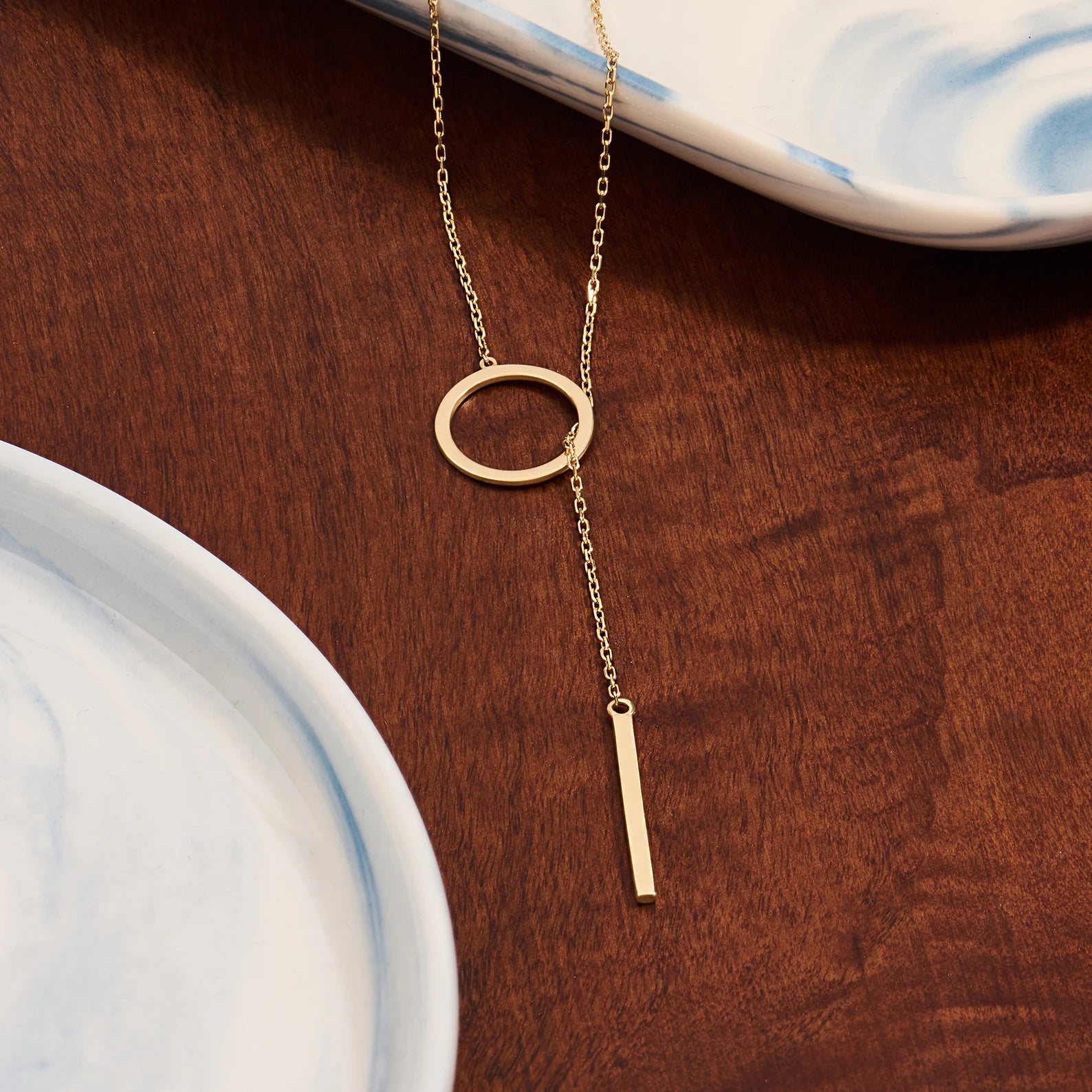 Glow Up Lariat Y Necklace - ARTSY SILVER