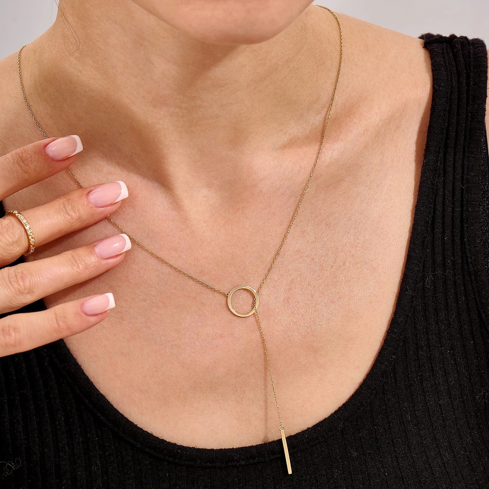 Glow Up Lariat Y Necklace - ARTSY SILVER