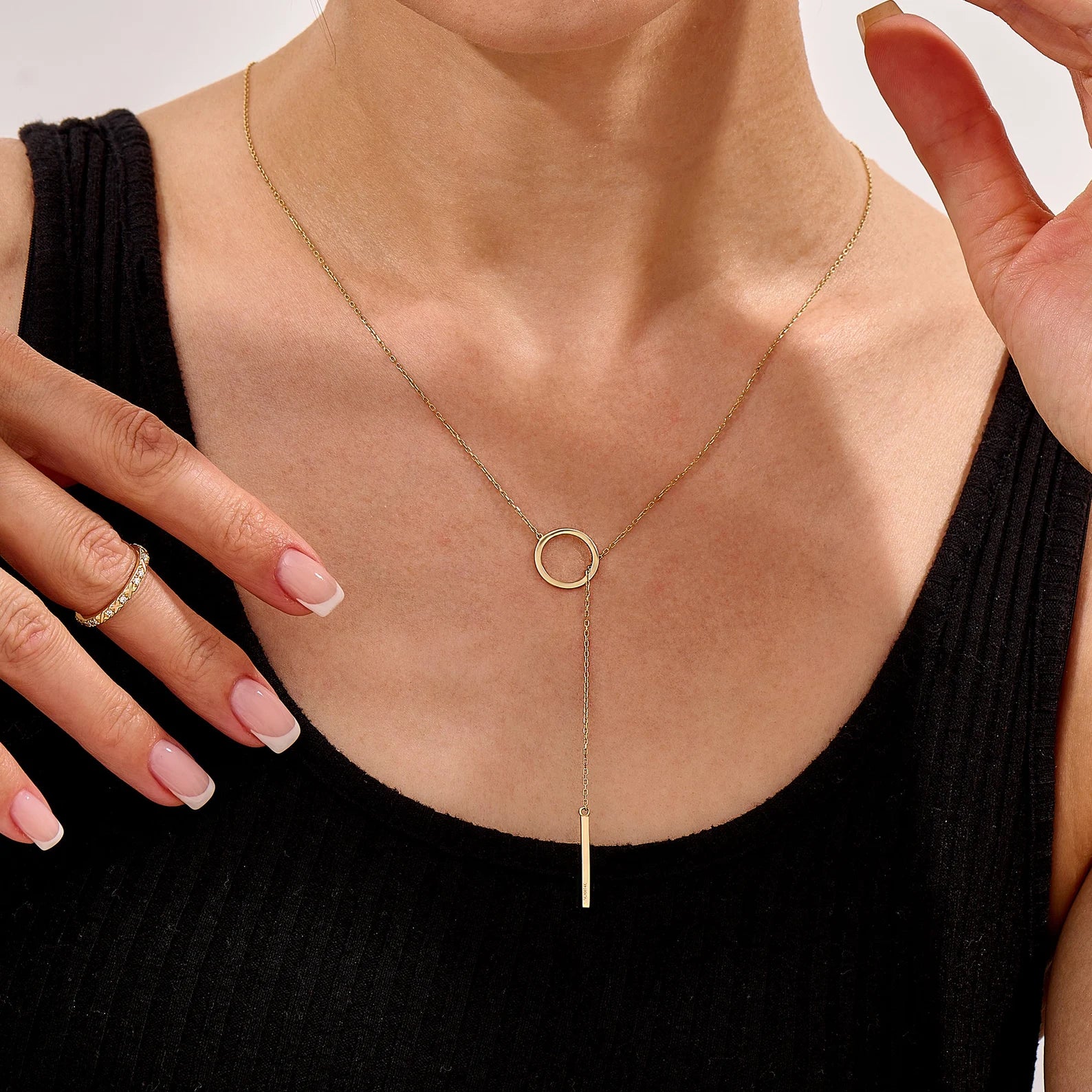 Glow Up Lariat Y Necklace - ARTSY SILVER