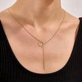 Glow Up Lariat Y Necklace - ARTSY SILVER