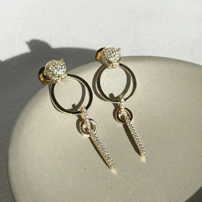 Wild Spark Earrings & Necklace Set - ARTSY SILVER