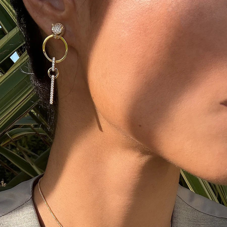 Wild Spark Earrings & Necklace Set - ARTSY SILVER