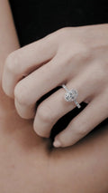 Woman's White Zircon Ring Silver I ARTSY SILVER