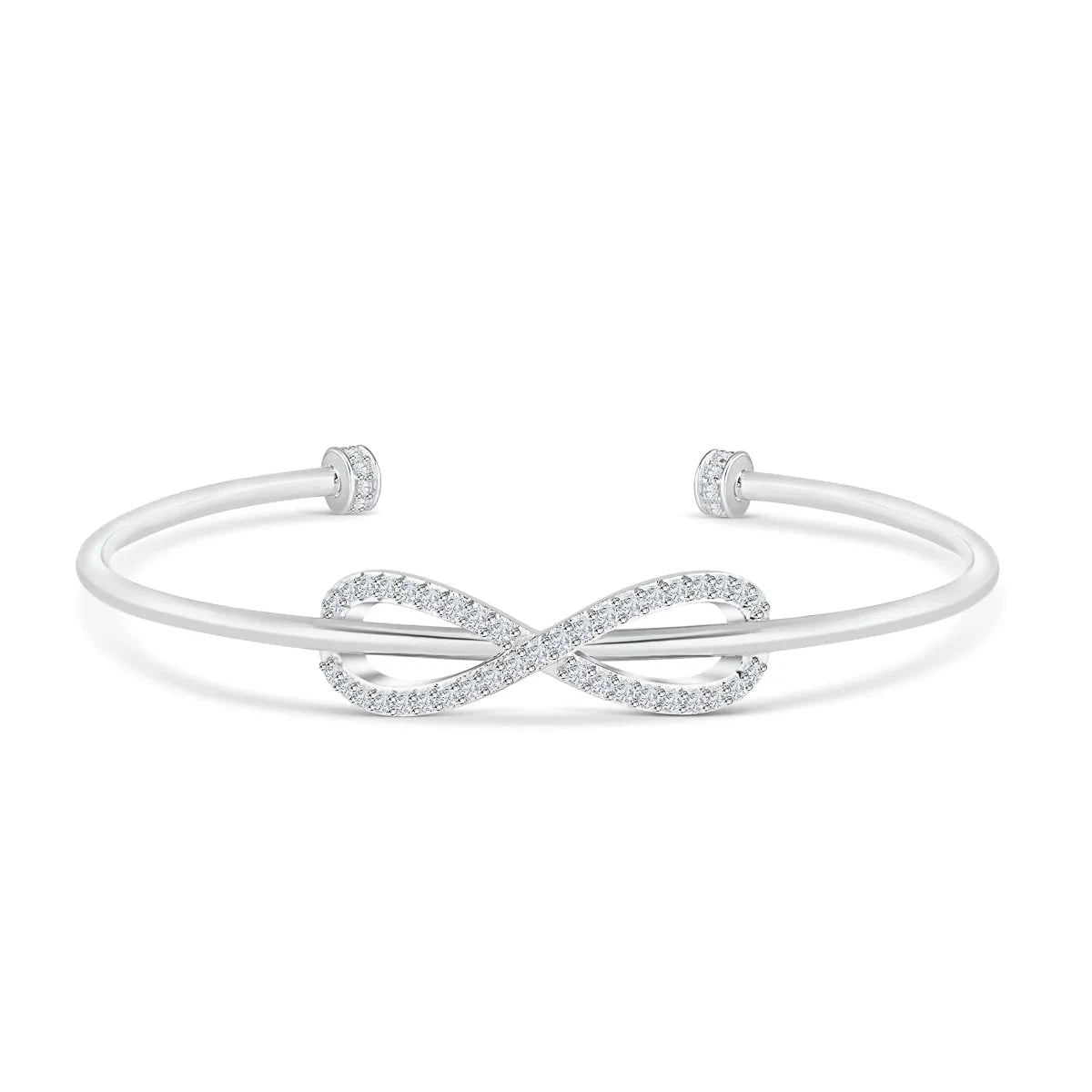 Infinity Silver Bangle - ARTSY SILVER