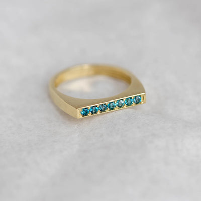 Isis Staking London Blue Topaz Ring - ARTSY SILVER