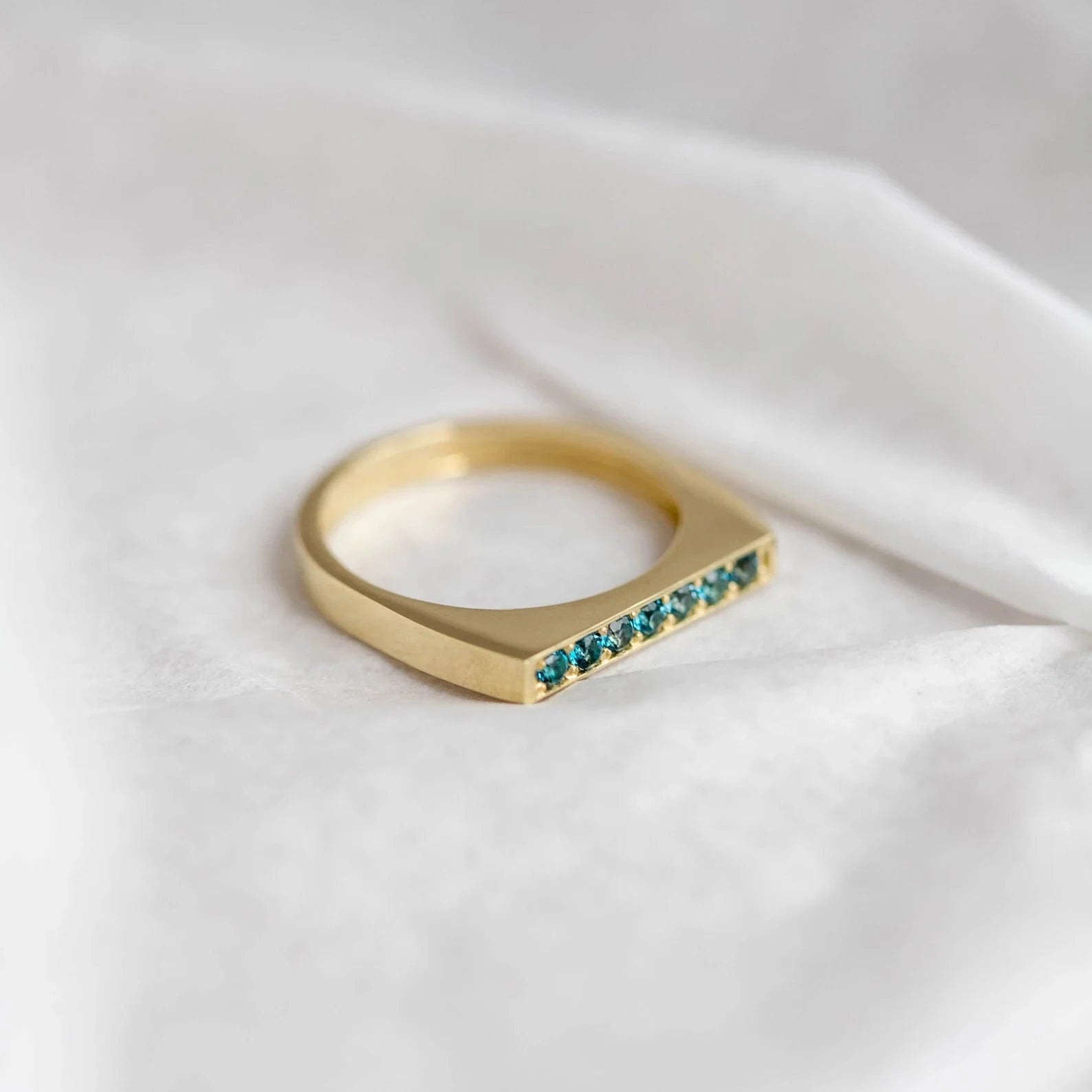 Isis Staking London Blue Topaz Ring - ARTSY SILVER