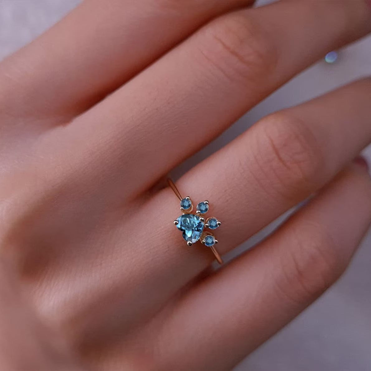 Itty Bitty Paw Ring - ARTSY SILVER