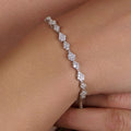 Woman's  Silver Bracelet whita Zircon 925 Sterling Silver I ARSTY SILVER