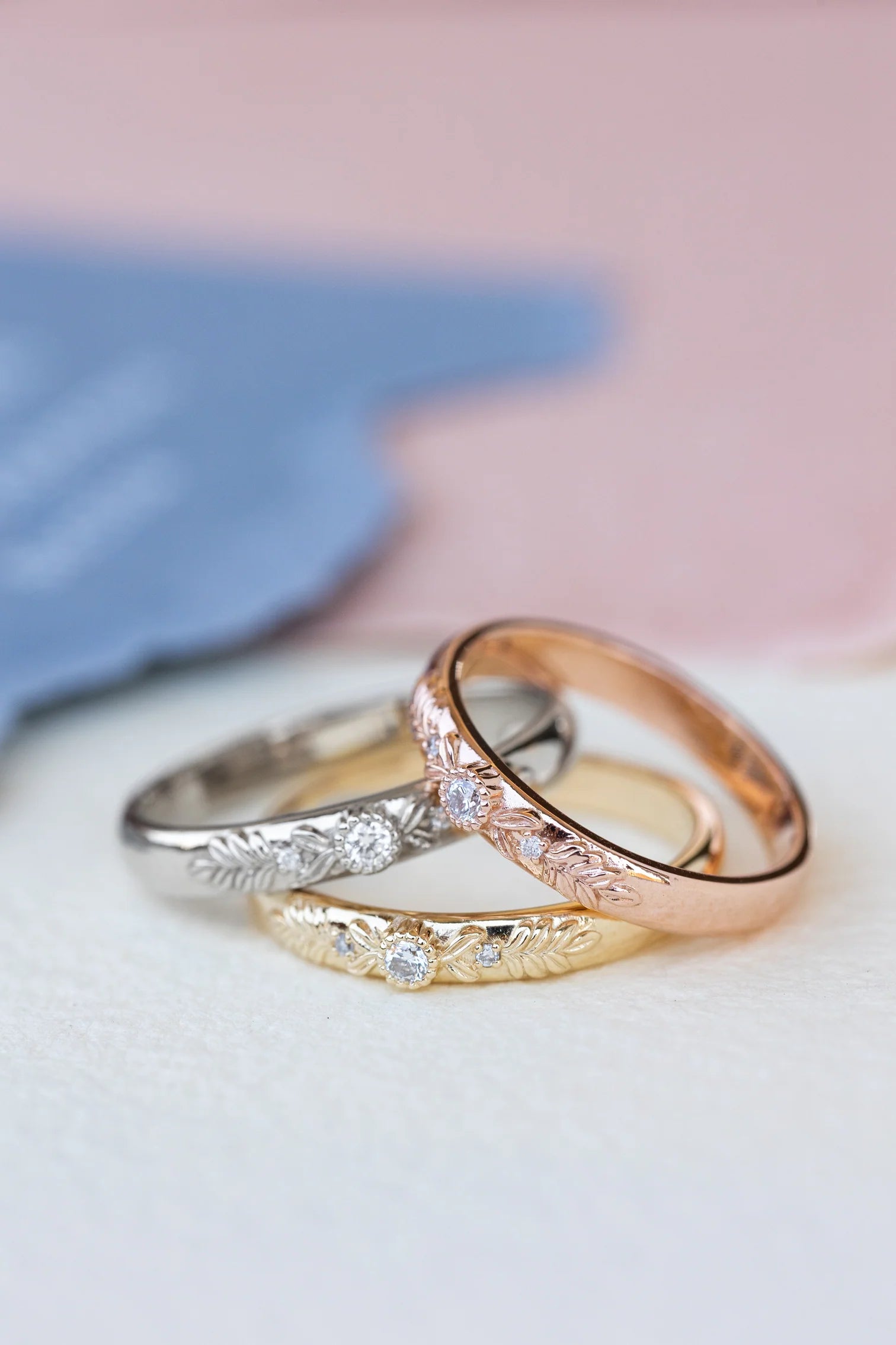 Soulmates Oath Zircon Band Gold Plating - ARTSY SILVER