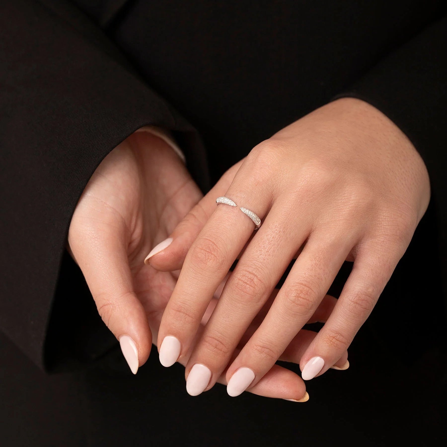 Triple Row Claw Silver Ring - ARTSY SILVER