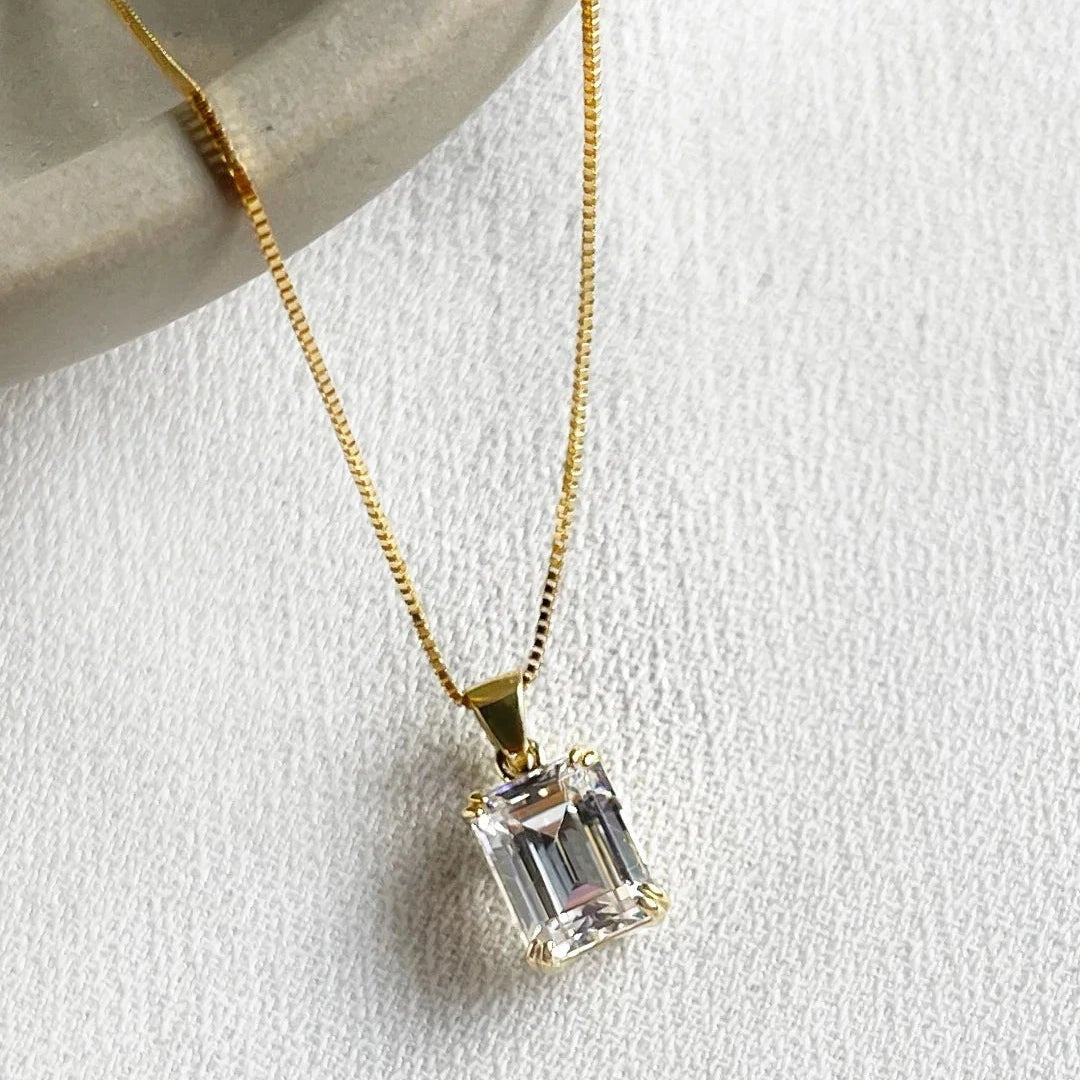 Love Me More White Zircon Necklace - ARTSY SILVER