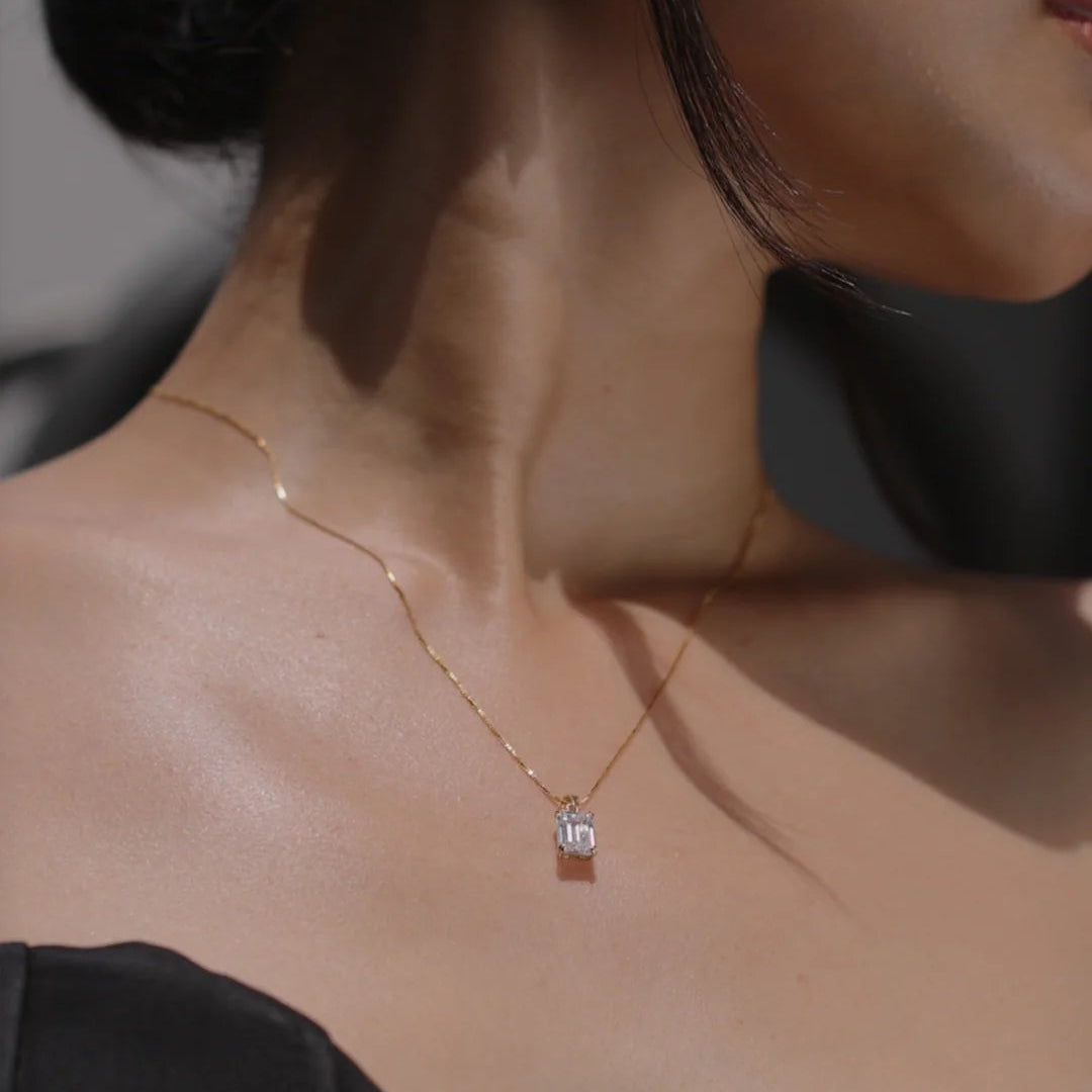 Love Me More White Zircon Necklace - ARTSY SILVER