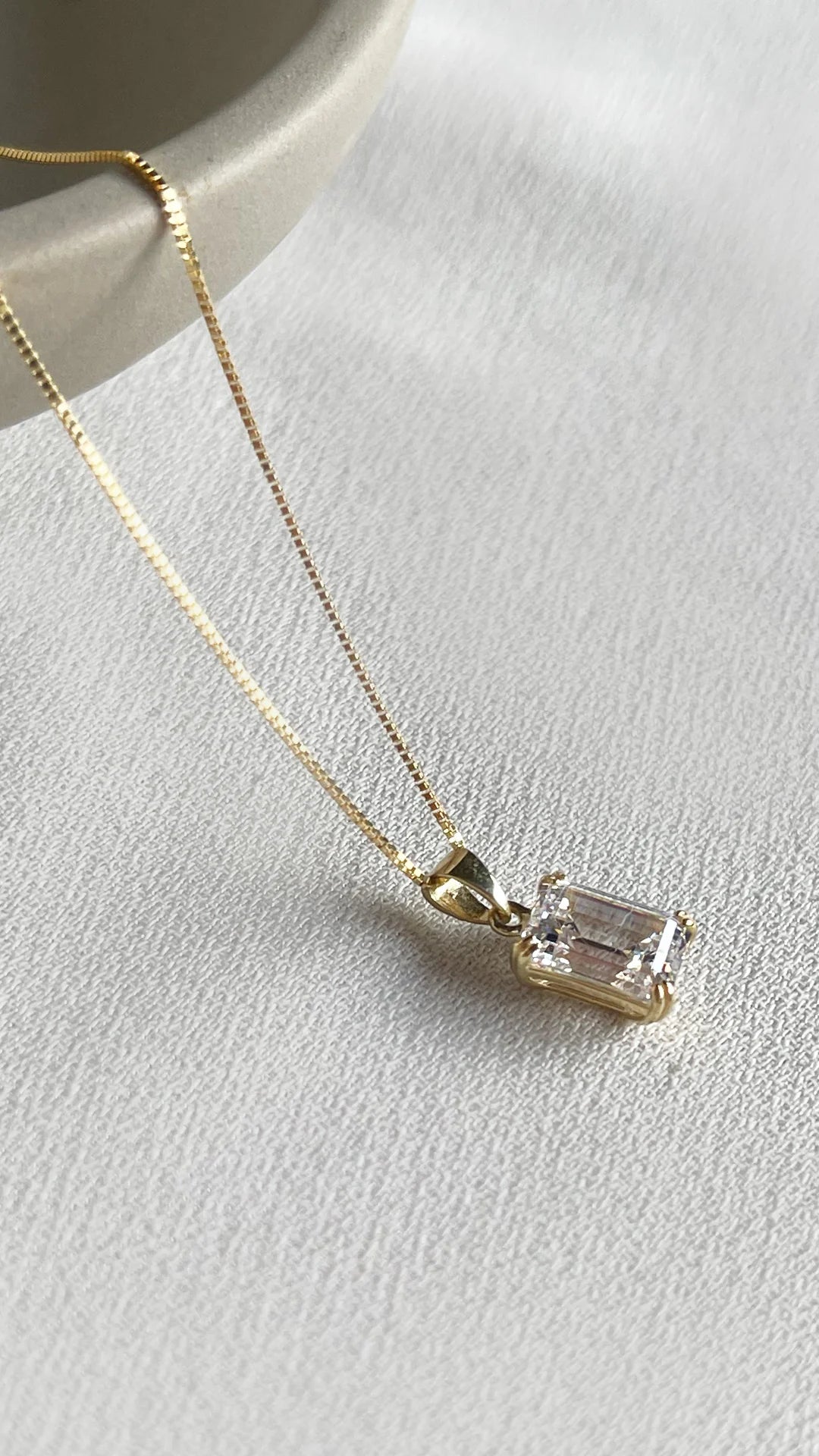 Love Me More White Zircon Necklace