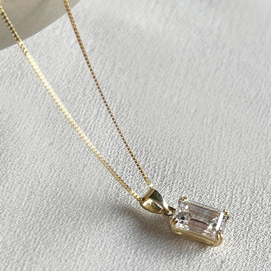 Love Me More White Zircon Necklace - ARTSY SILVER