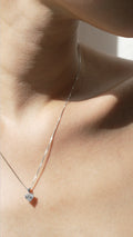 Heart Necklace White Zircon stone for Woman's I ARTSY SILVER