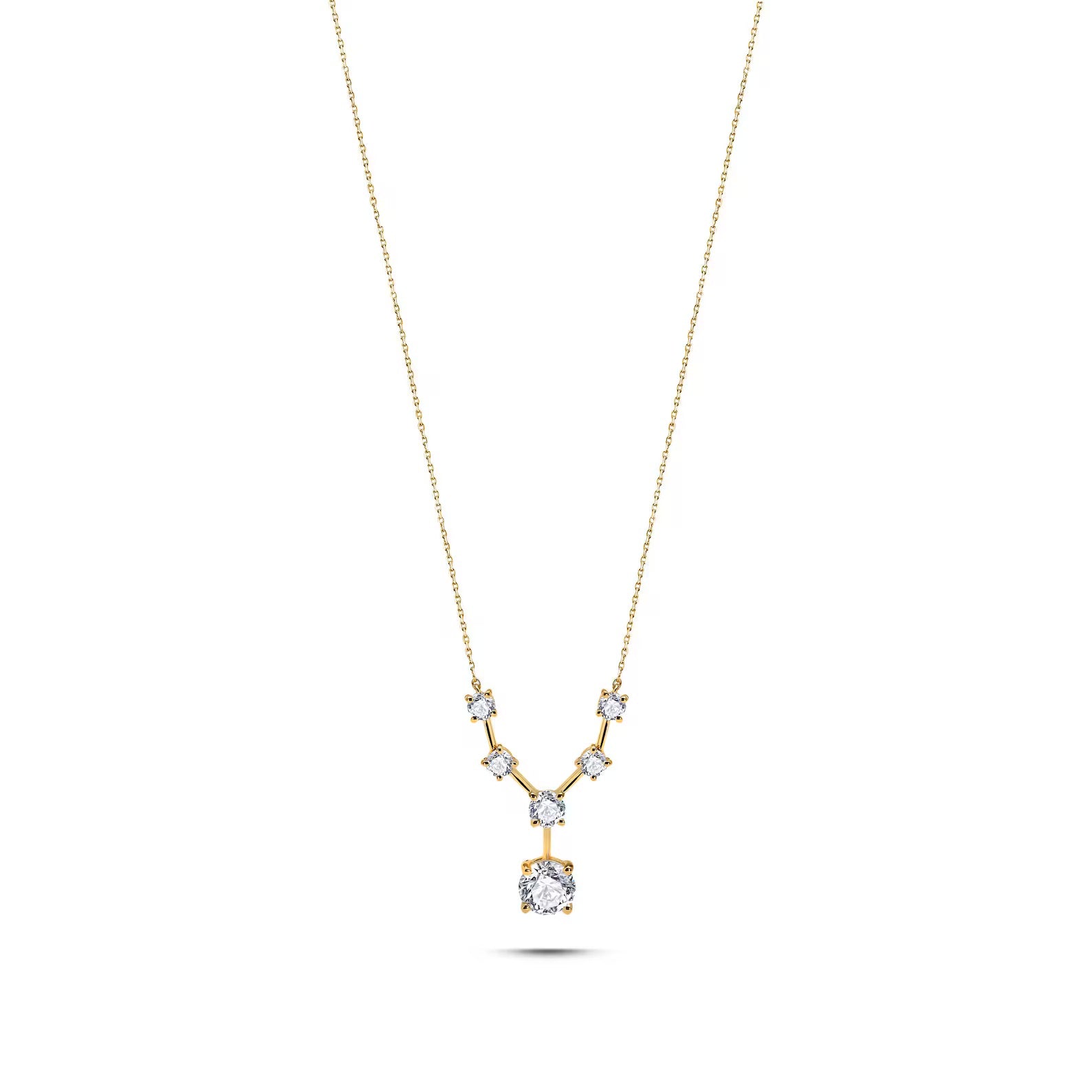 Made In Heaven Zircon Necklace - ARTSY SILVER