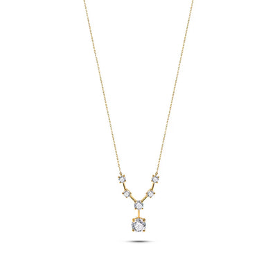 Made In Heaven Zircon Necklace - ARTSY SILVER