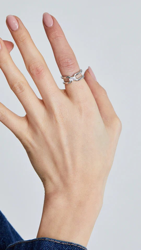 Your Timeless Zircon Gem Silver Ring - ARTSY SILVER