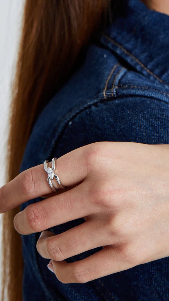 Your Timeless Zircon Gem Silver Ring - ARTSY SILVER