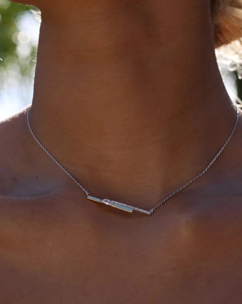 Marquise Cut Stone Necklace