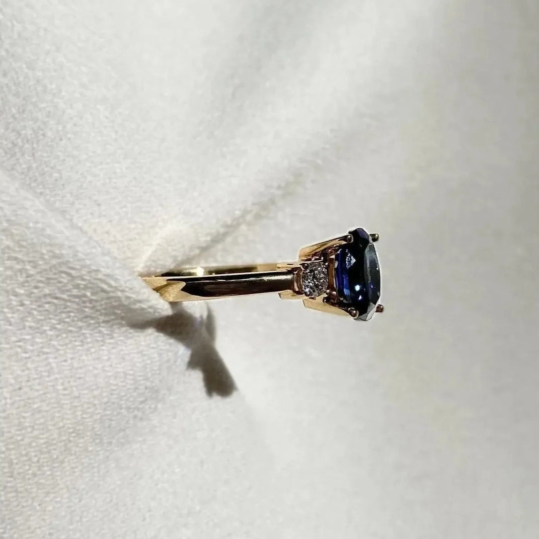 Marry Me Sapphire Promise Ring - ARTSY SILVER