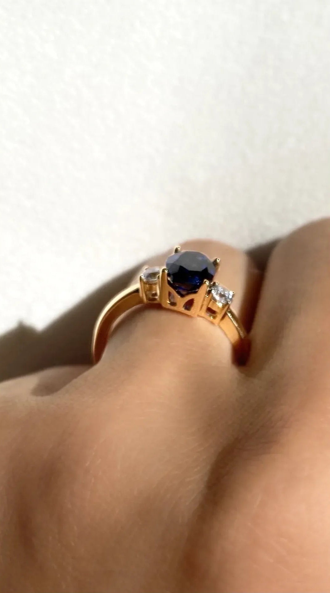 Marry Me Sapphire Promise Ring - ARTSY SILVER