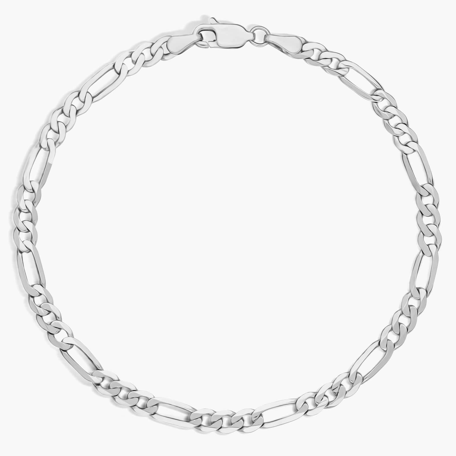 Figaro Link Bracelet 4mm Silver