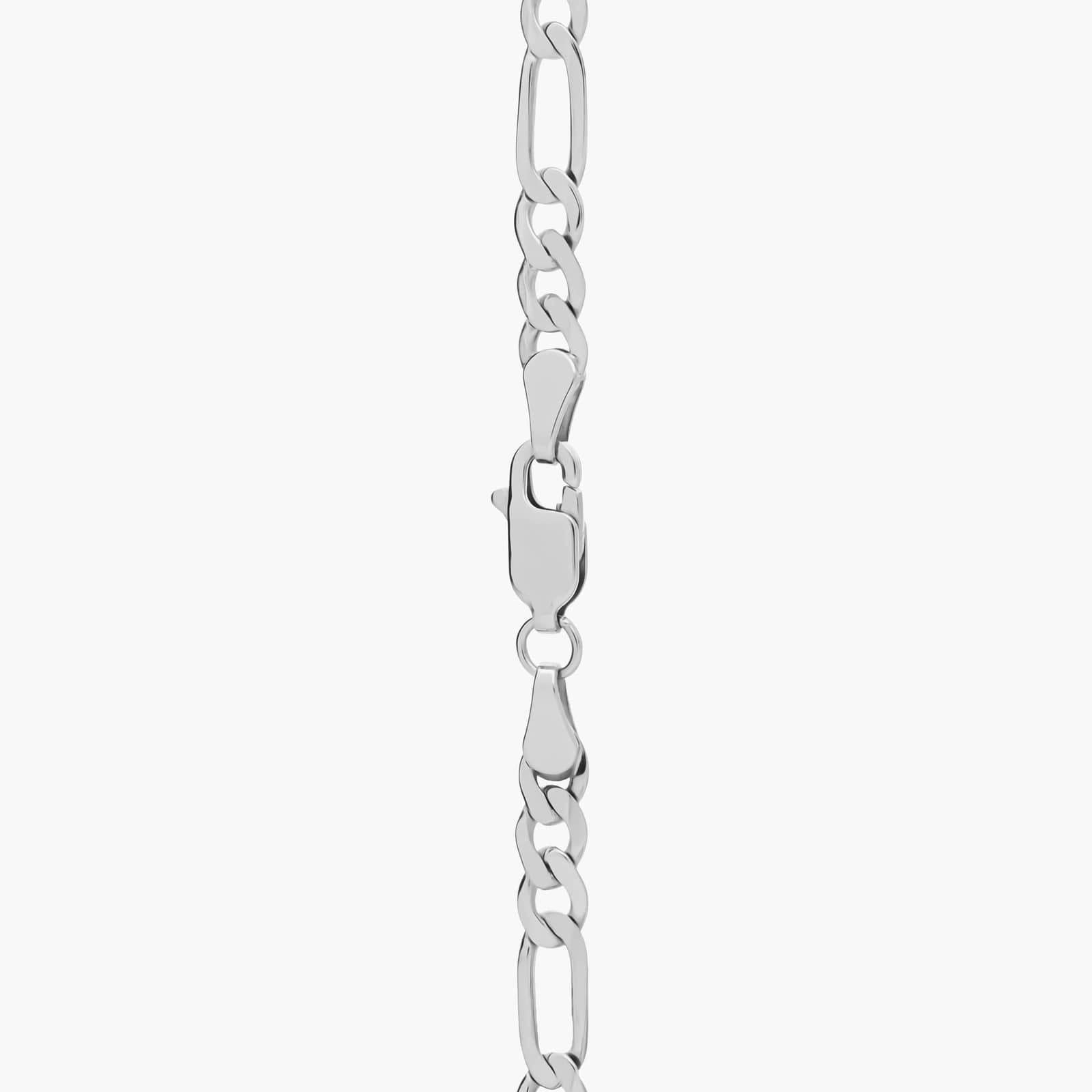 Figaro Link Bracelet 4mm Silver