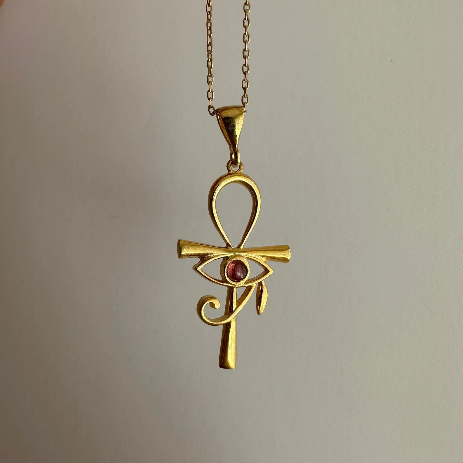 Modern Twist Ankh Necklace