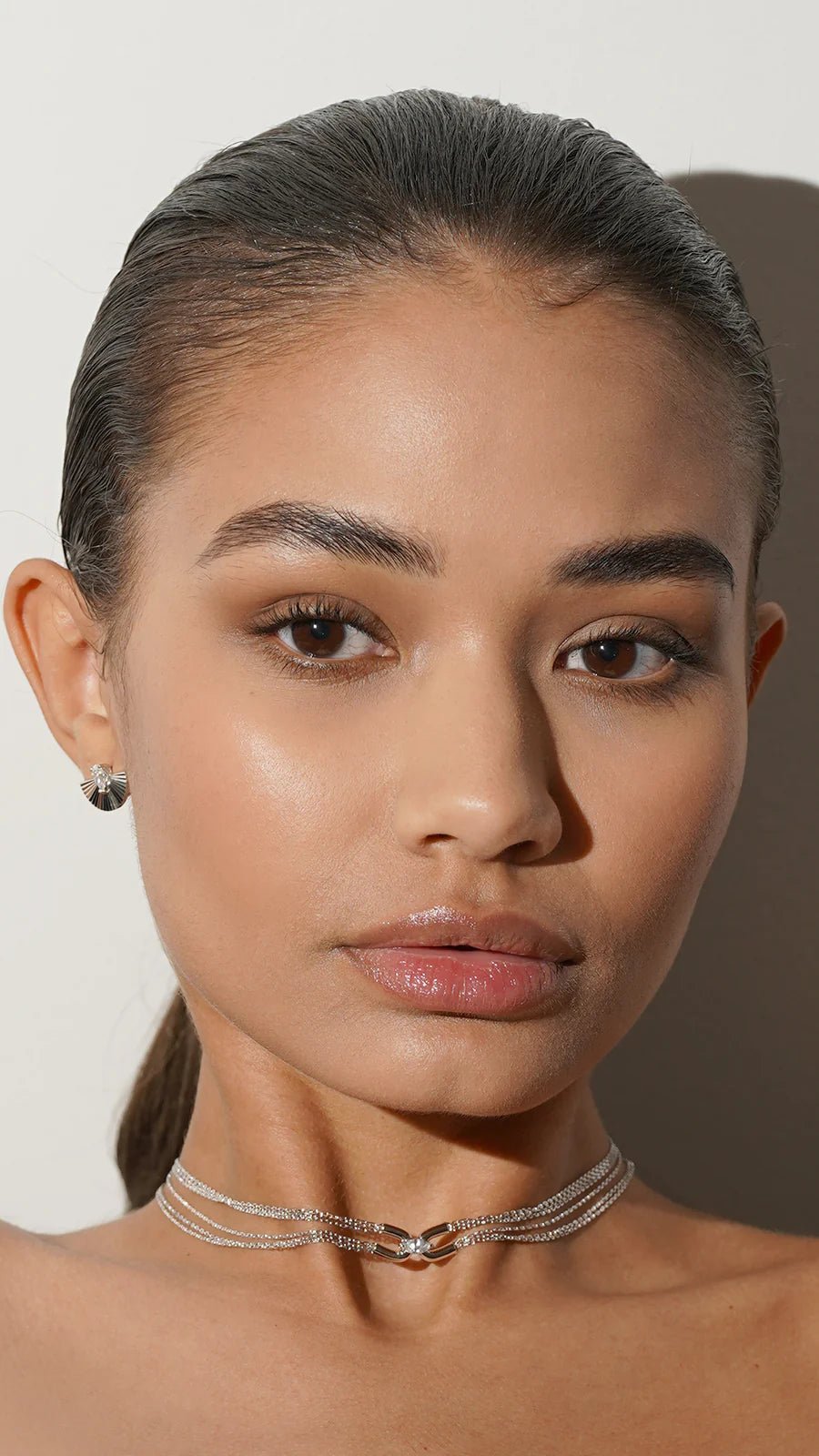 Multi Chain Adjustable Silver Necklace - ARTSY SILVER