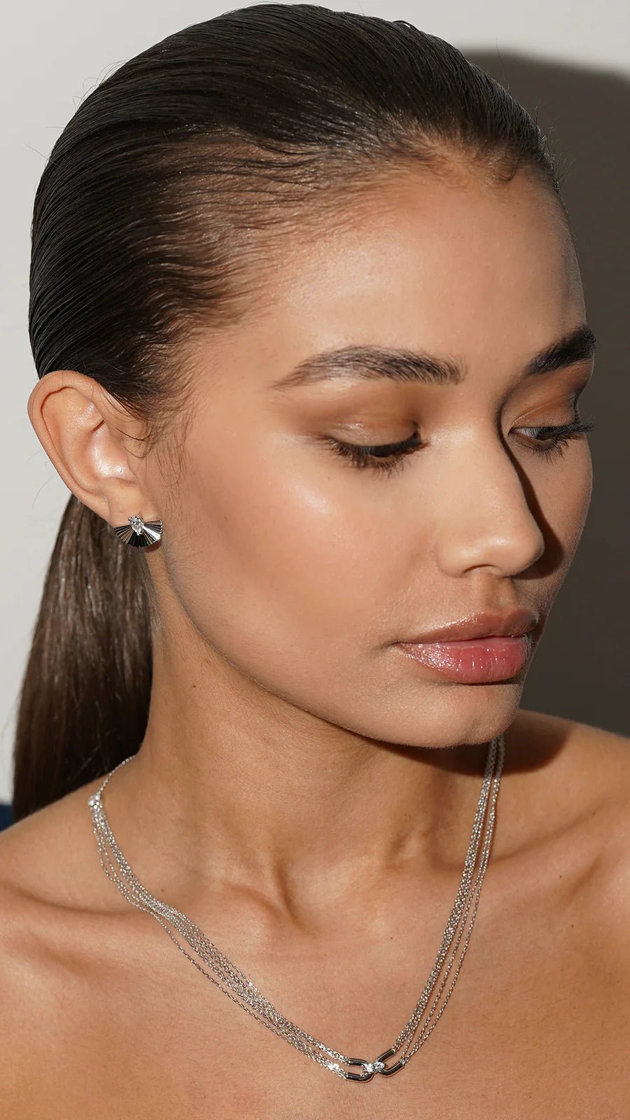 Multi Chain Adjustable Silver Necklace - ARTSY SILVER